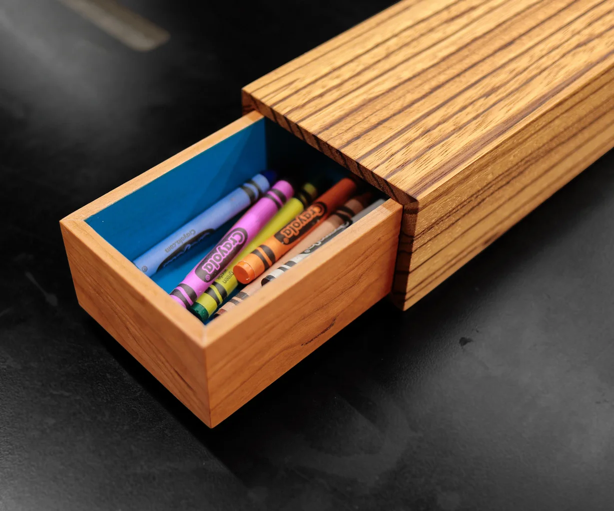 wooden pencil box