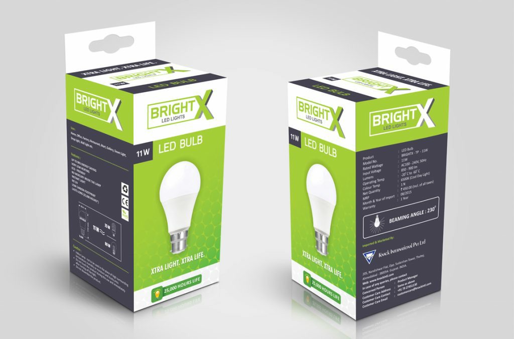 LED bulb packaging box design